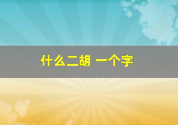 什么二胡 一个字